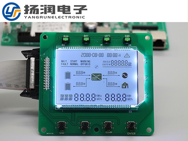 太阳能逆变器LCD液晶屏控制板